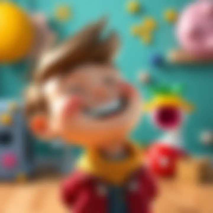 Claude Laughing After Compaction A cartoon character named Claude laughing joyfully, showing a humorous reaction to life after being compacted, with a playful background.