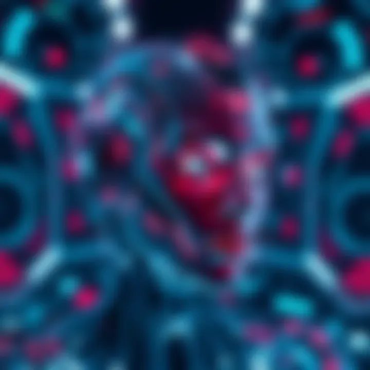 A visual representation of Claude Mythos, showcasing advanced AI technology with digital elements and futuristic designs.