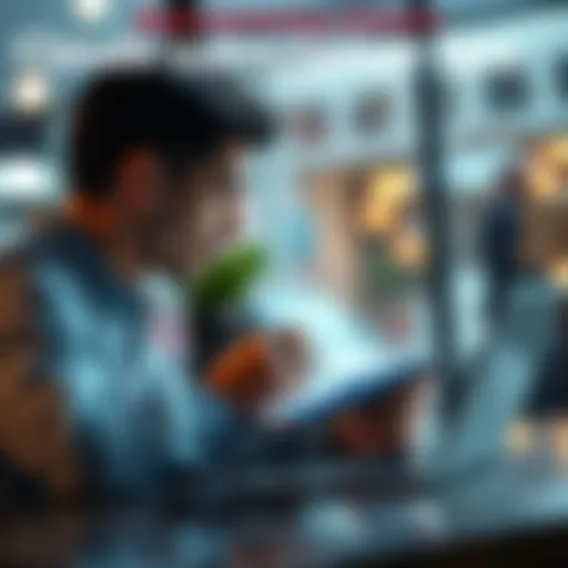 A person using a laptop with a notepad and pen, looking focused while exploring tips to maximize a subscription service.