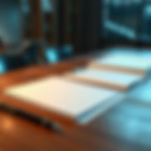 A set of clean, neatly written letters placed on a wooden table, with a pen beside them.