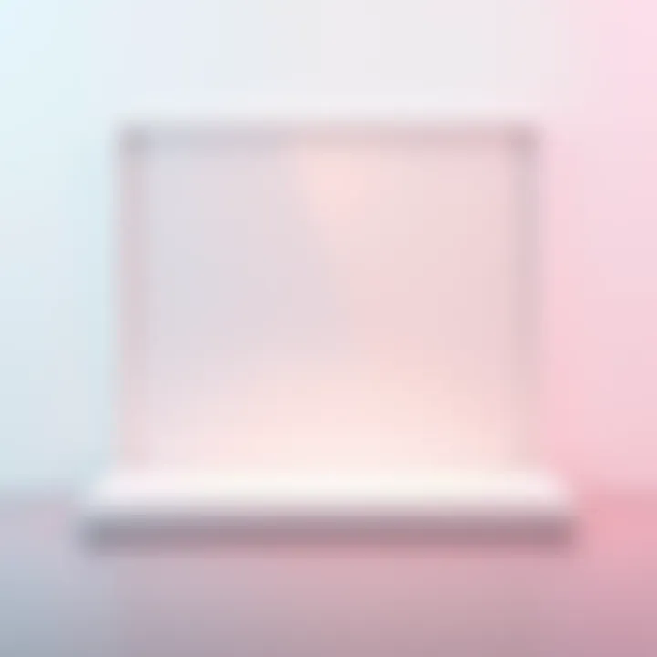 A digital panel displaying a clean, transparent background without any drop shadows, showcasing a smooth design.