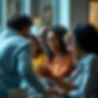 A group of diverse people engaged in a discussion, focusing on clarity and understanding during conversation.