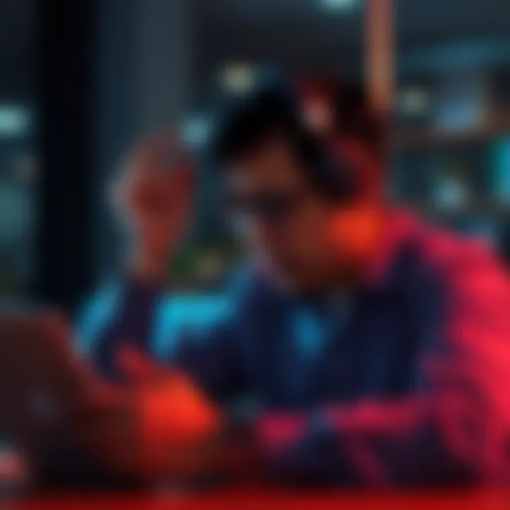 A person frustrated while using outreach tools like Google Forms and WhatsApp to connect with clients, showcasing the struggle of identifying operational bottlenecks.