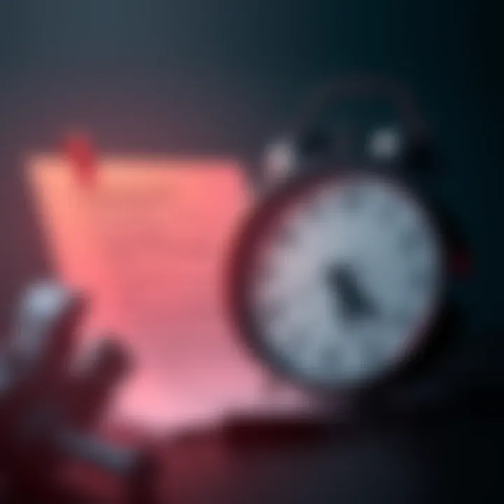 A clock next to a checklist with quality standards, symbolizing the balance between time and application quality.