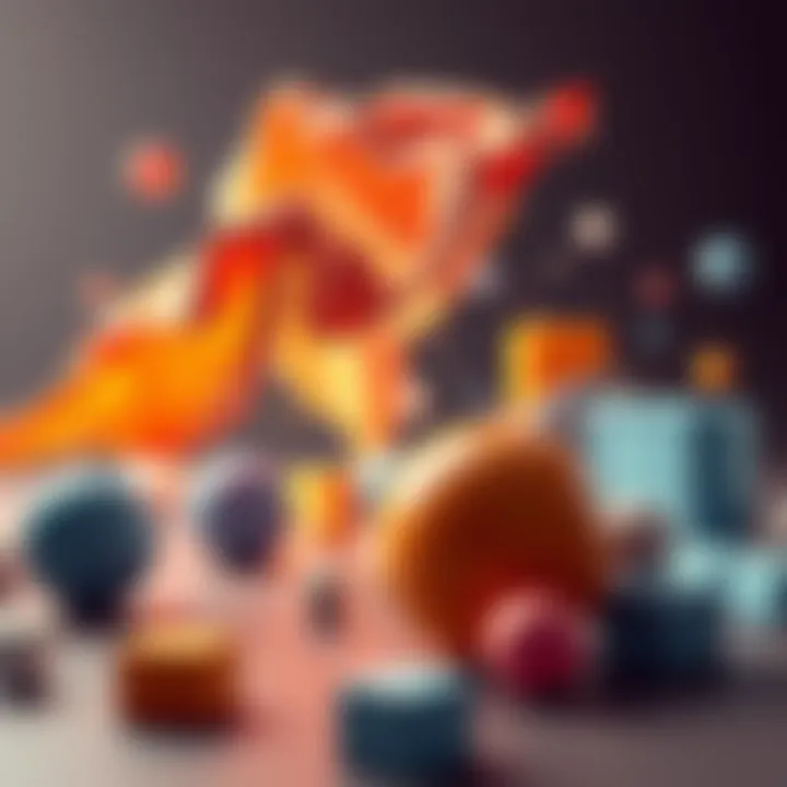 A visual showing cloth simulation reacting oddly with various collision objects like spheres and cubes, highlighting unexpected movements