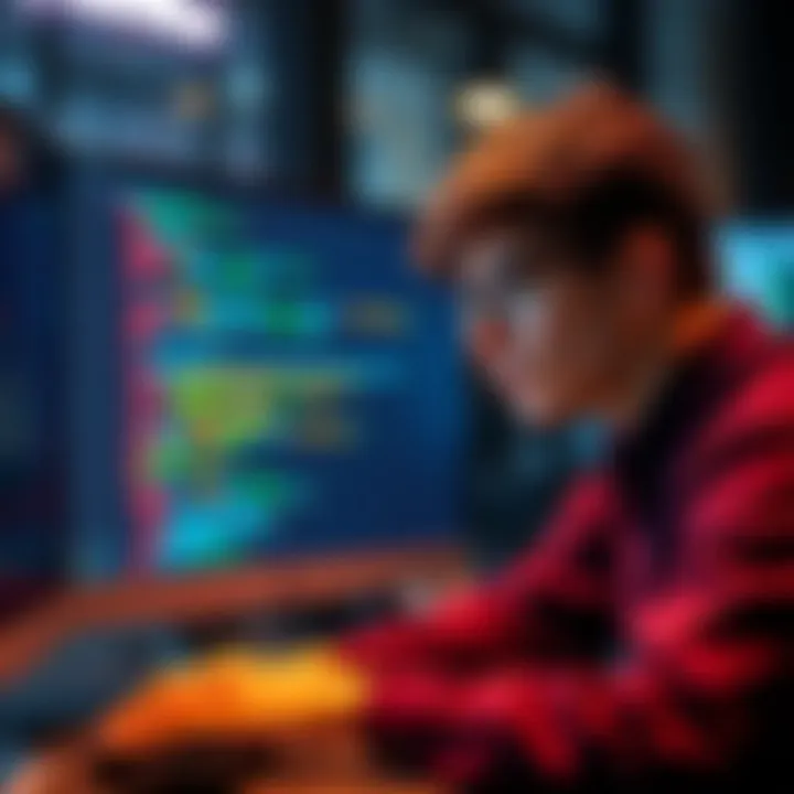 A split image showing a computer screen with Python code on one side and a confused person trying to talk on the other side.