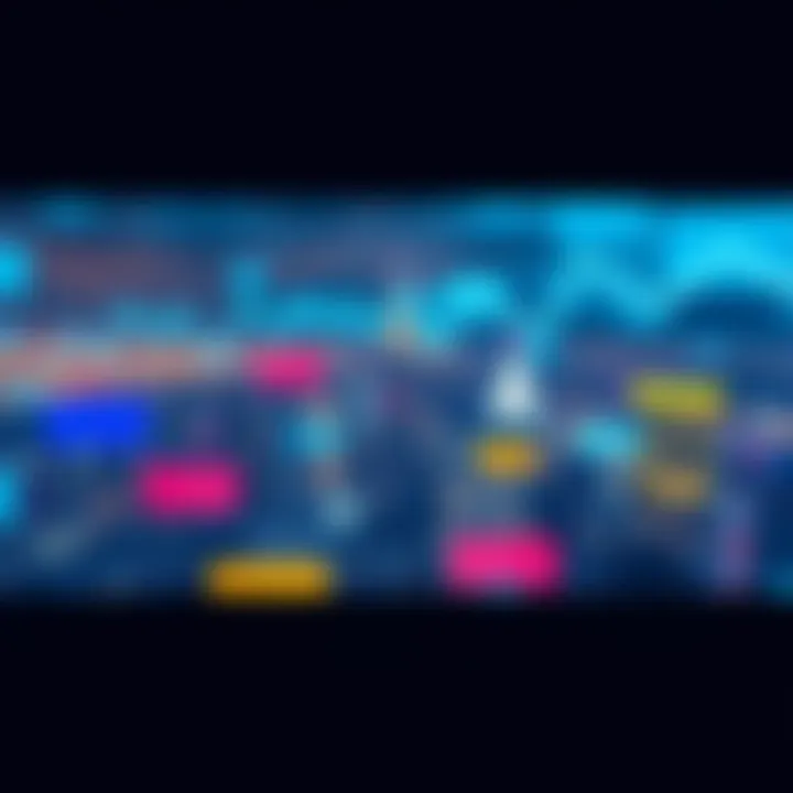 A digital landscape featuring lines of code overlaying a city skyline, symbolizing technology's impact on governance and society.