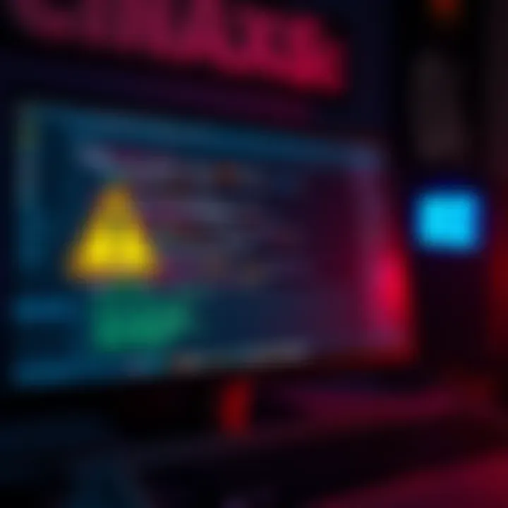 A visual representation of Codex 5.3 showing command lines executing as root on a computer screen, with a warning symbol indicating security risks.