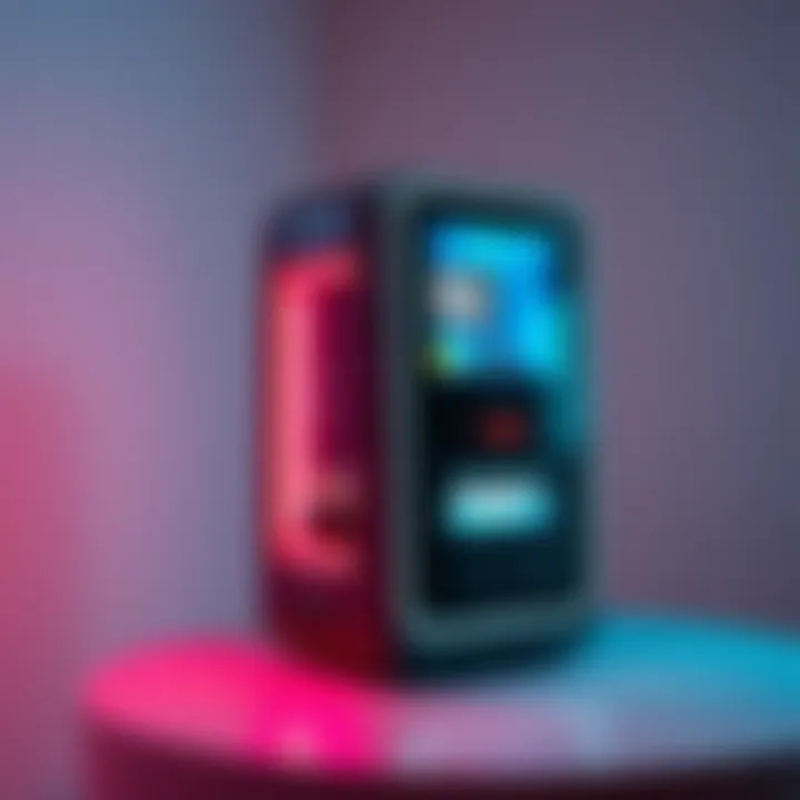 A close-up of the Codex machine showcasing its sleek design and digital interface, highlighted against a simple background.