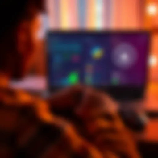 A person learning coding on a laptop, with game development graphics on the screen and AI tools displayed, showcasing Python and Godot usage.