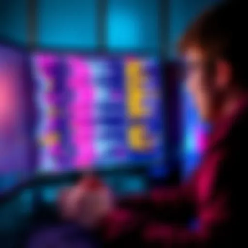 A person coding on a computer with lines of Python code displayed, emphasizing improved efficiency with large datasets using Claude Pro.