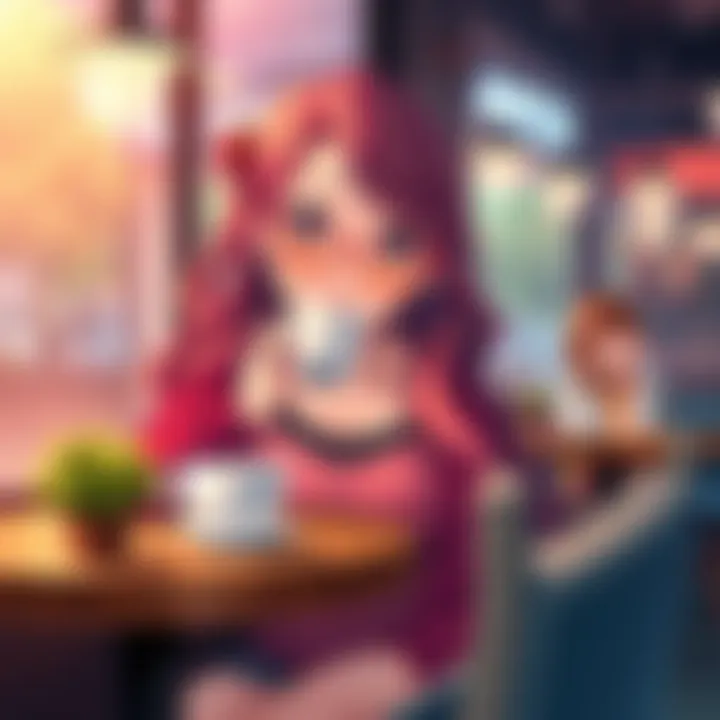 Coffee Chat with Anime Annika Anime Annika enjoying coffee with fans in a cozy setting