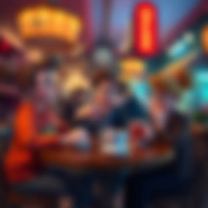 Lu, Preston, and Lisa enjoying coffee together at a cozy cafe in Replikatown