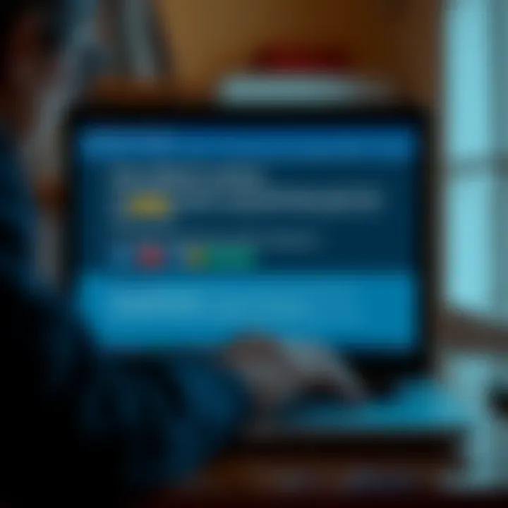 A student writing an email to a professor about a PhD position, showing a laptop with a message on the screen