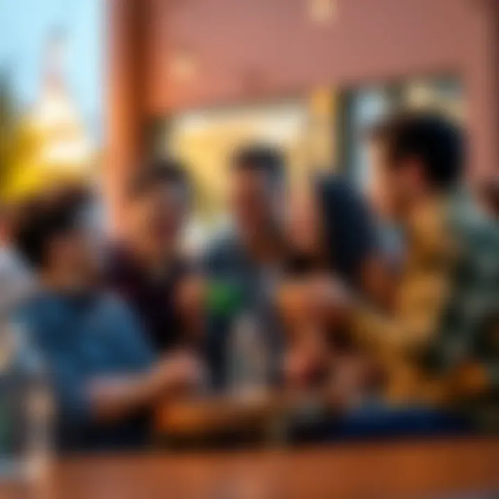 Five college friends laughing and playing games at a weekend hangout