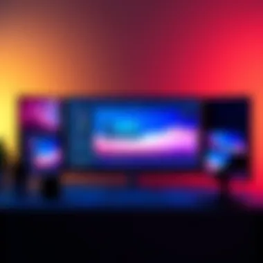 A screenshot displaying vibrant color grading techniques in Blender software, showcasing color adjustments and visual effects.