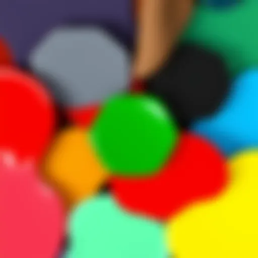 Color Palette of Eight Shades A visual display of eight vibrant colors arranged together, illustrating their distinct hues and tones.