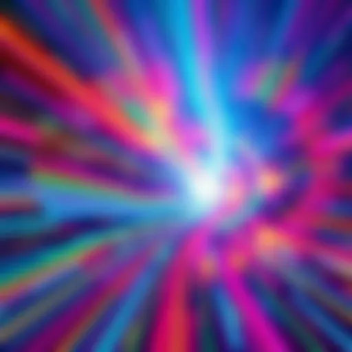 A vibrant display of color transitions and motion effects created by the Colorama technique, showcasing dynamic visuals that engage the viewer.