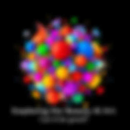 A vibrant, colorful abstract piece created by artificial intelligence, showcasing various shapes and patterns.