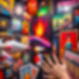 A vibrant collection of artwork from local artists showcased at the May Art Dump, featuring various styles and original pieces.