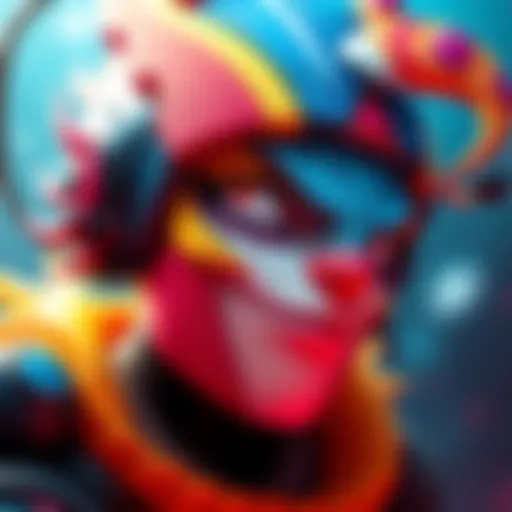 A vibrant character from a video game, showcasing unique features and an eye-catching design that attracts attention.