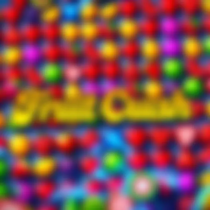 A screen from Fruit Crush showing vibrant fruits lined up in a match-3 puzzle format