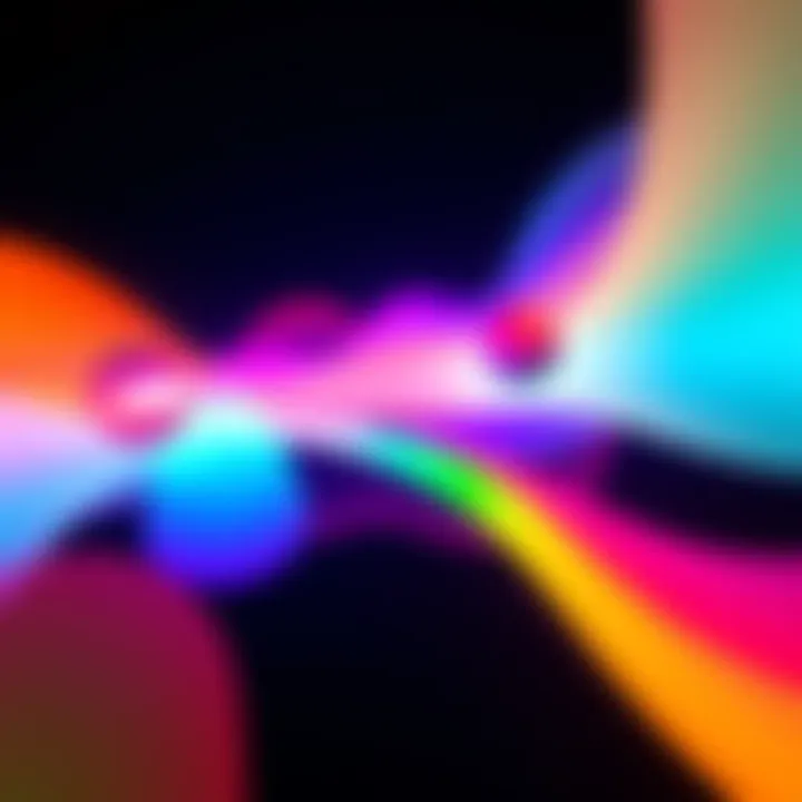 An animation showing colorful gradient shapes moving smoothly to create a stunning visual effect