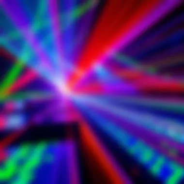 A collection of vibrant pixel lasers showcasing various designs and colors, highlighting the author's creative passion