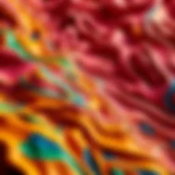 A vibrant palette of colors blending to create unique textures in design