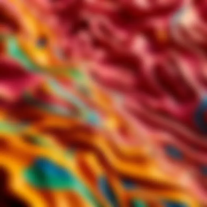 A vibrant palette of colors blending to create unique textures in design
