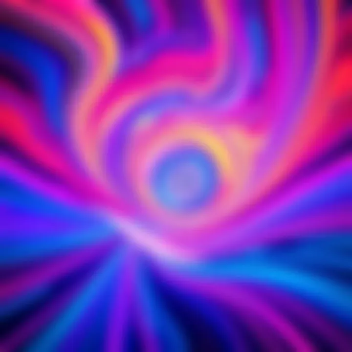 A vibrant and swirling visual loop that captures attention, perfect for projections and creative work.