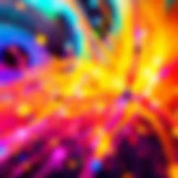 A vibrant display of abstract digital art showcasing the creative possibilities of image generation technology.