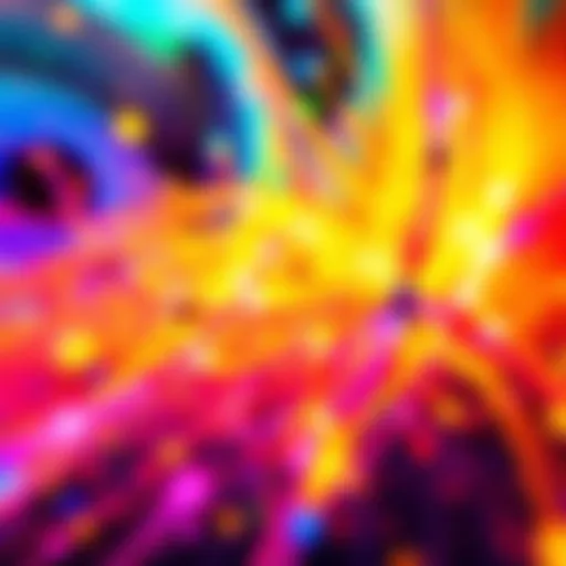 A vibrant display of abstract digital art showcasing the creative possibilities of image generation technology.