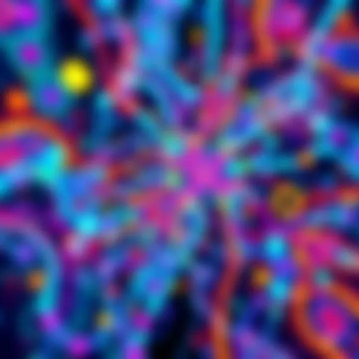 Colorful AI-generated artwork Bright and vibrant abstract artwork created by an AI generator, showcasing various patterns and colors.