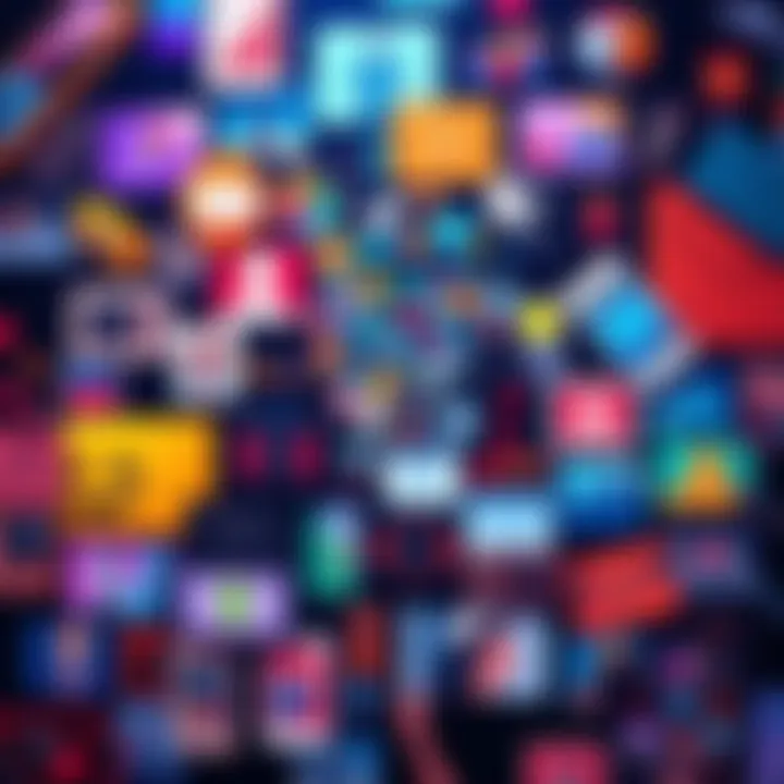 A vibrant display of animated collages showcasing creativity and artistry