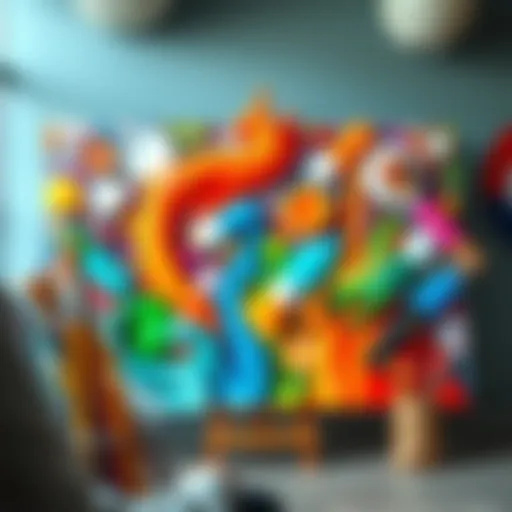 A canvas showcasing a variety of colorful and unique art styles, inviting viewers to express their opinions.