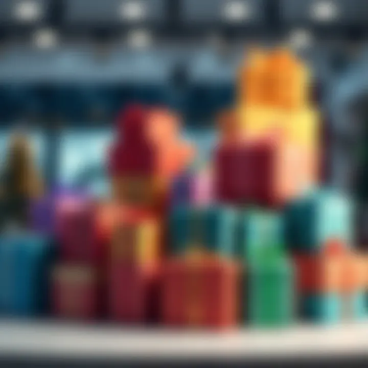 A collection of vibrant gift boxes stacked on a table, showcasing various shapes and colors, symbolizing creative wishlist ideas.