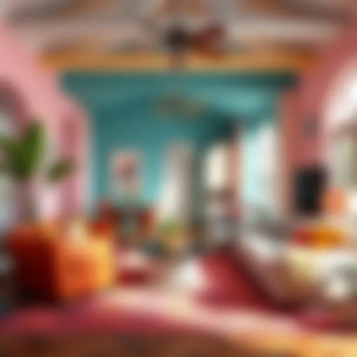 A brightly painted living room with new decor and furniture after a home transformation inspired by ChatGPT.