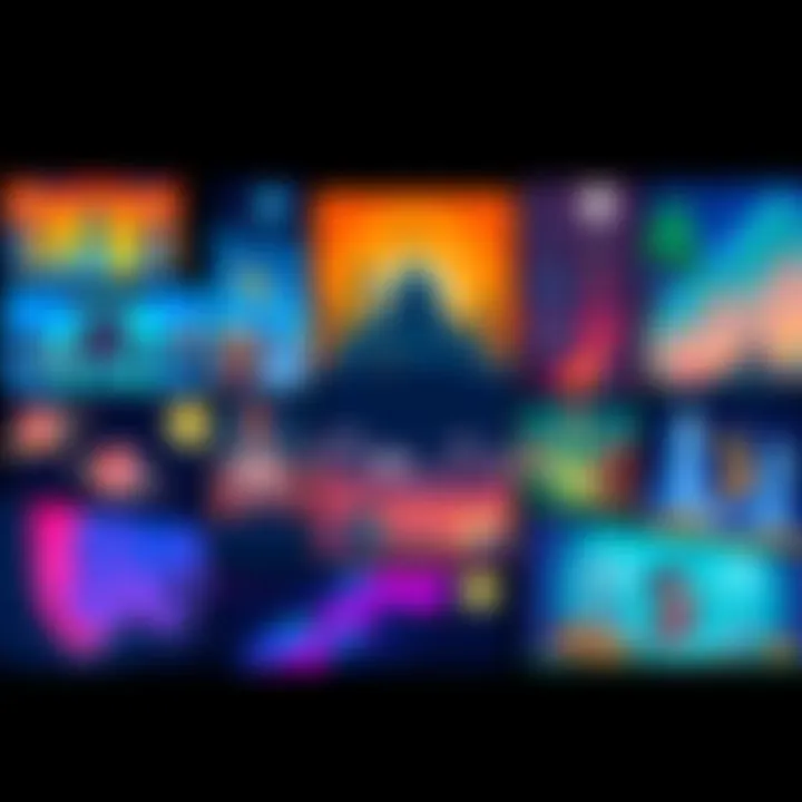A vibrant collection of pixel art fanart displaying various characters and scenes, showcasing creativity and artistic skill.