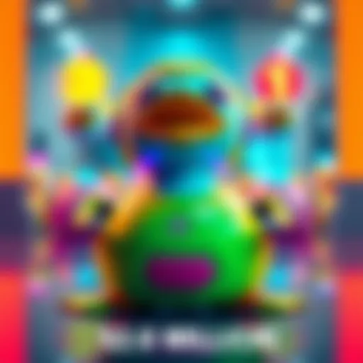 A bright and cheerful robot duck toy, symbolizing the recent sales success of Hugging Face. The duck is designed with fun features, attracting attention and excitement.