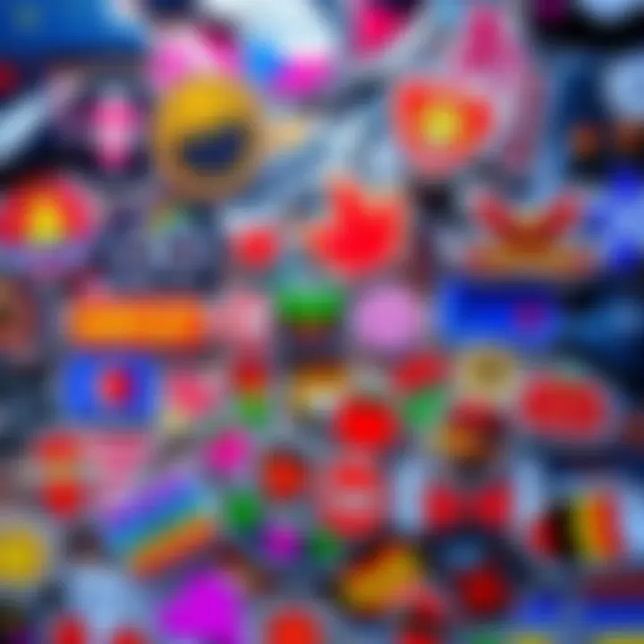 A collection of various colorful stickers showcasing different designs and themes