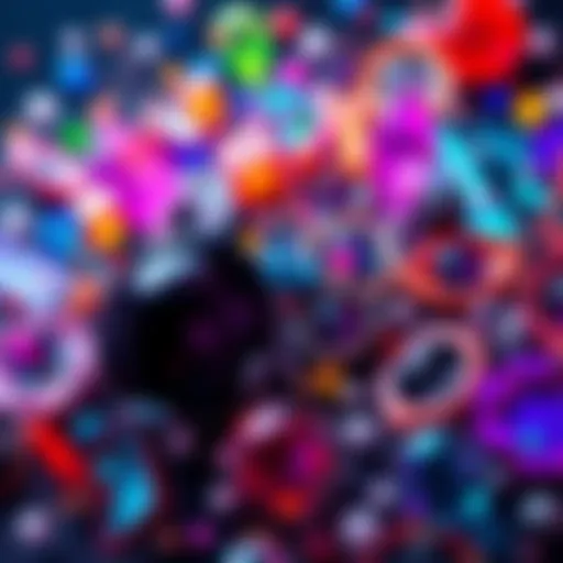 An array of colorful shapes and designs showing how visuals can influence emotions and perceptions.
