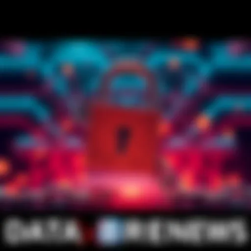 Comcast logo with a graphic showing a lock and a broken chain symbolizing data breach