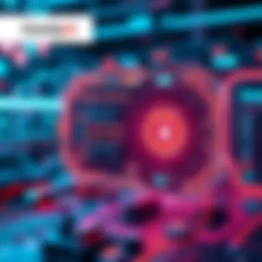 A graphic showing a futuristic interface with creative AI elements and hints of new technology, symbolizing innovation and excitement in the tech industry.