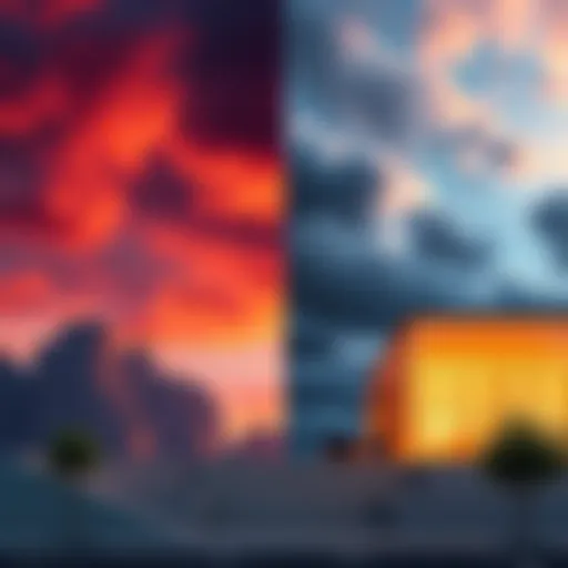 A side-by-side view of image outputs from ComfyUI and cloud-based generators, showing differences in quality and detail