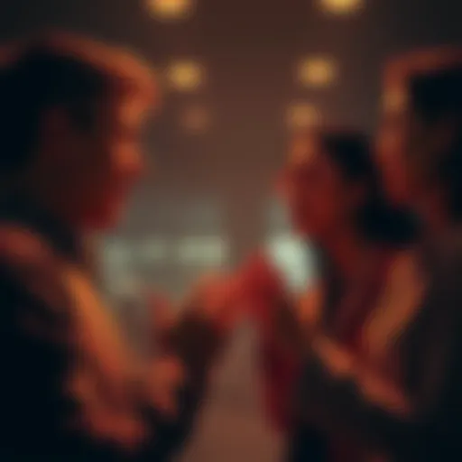 A person holding a conversation with another, showing confused expressions, symbolizing misunderstanding in translation and gaslighting.