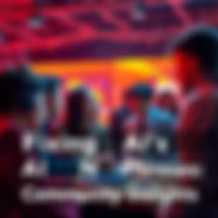 A group of people engaged in a discussion about repetitive phrases in AI writing, sharing tips and insights.