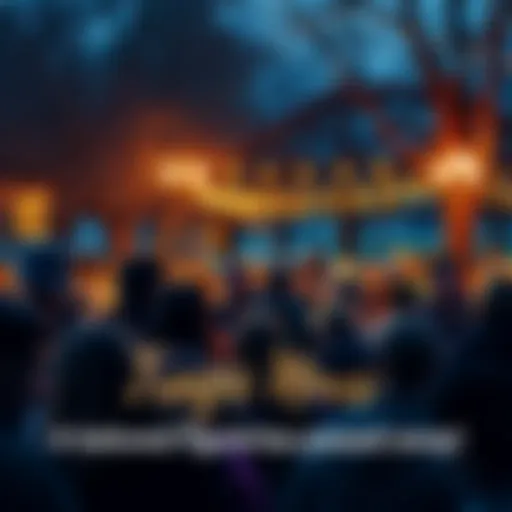 People gather in a park, sharing memories and expressing grief over a beloved figure's passing.