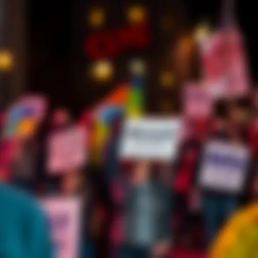 People holding signs at a protest against Microsoft's data center plans in Michigan, expressing concerns about environmental impact.