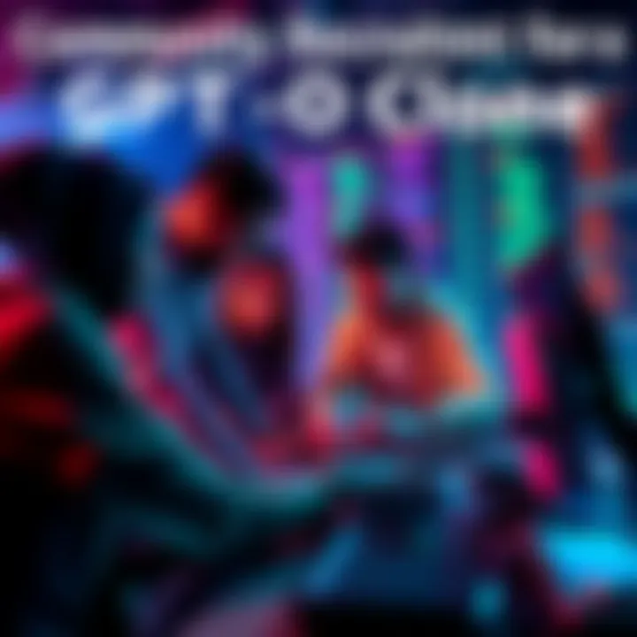 Community Recruitment for GPT4-O Clone Graphic showing a group of people collaborating on a computer project with coding elements